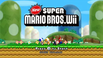 New Super Mario Bros Wii screen shot title
